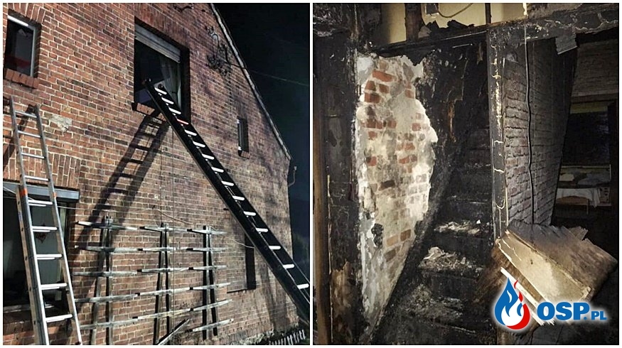 Mężczyzna podpalił budynek, ogień uwięził dzieci na piętrze OSP Ochotnicza Straż Pożarna