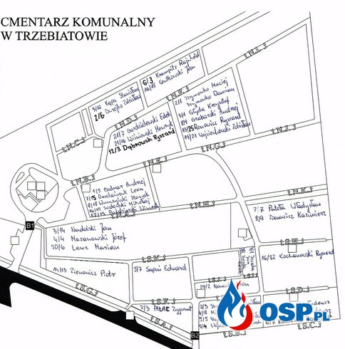 Sprzątanie grobów Strażaków OSP Ochotnicza Straż Pożarna