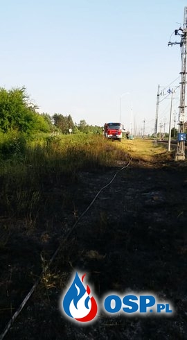 91/2019 Pożar trawy przy torach kolejowych OSP Ochotnicza Straż Pożarna