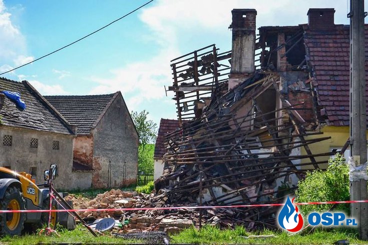 Dom zawalił się po wybuchu butli z gazem na Opolszczyźnie! OSP Ochotnicza Straż Pożarna