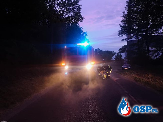Kursko - rozlany olej na wiadukcie kolejowym! OSP Ochotnicza Straż Pożarna