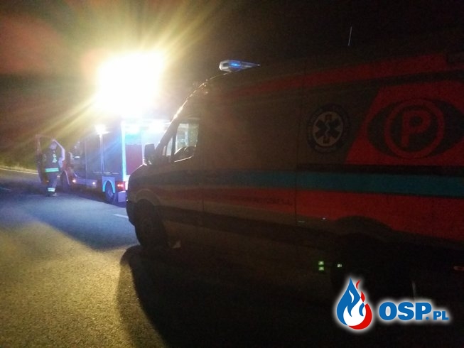 Wypadek na trasie Biała – Krobusz, DW 414 OSP Ochotnicza Straż Pożarna