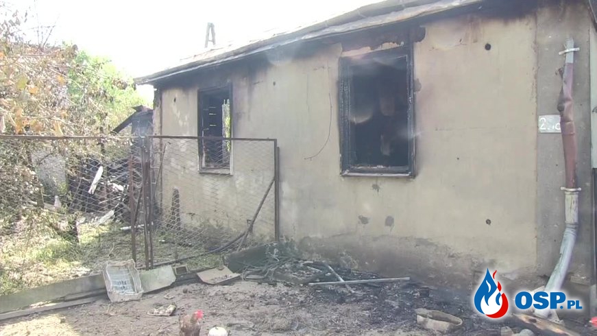 Dwie osoby zginęły w pożarze domu w Kurowie. OSP Ochotnicza Straż Pożarna