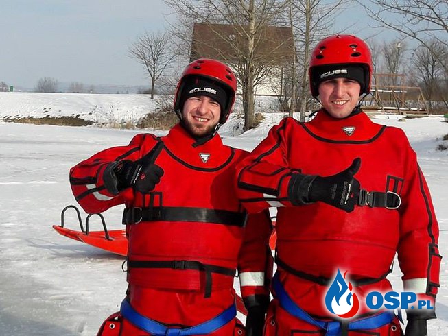 Ćwiczenia ratownictwa lodowego OSP Ochotnicza Straż Pożarna