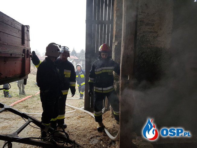 Pożar stodoły w miejscowości Wilków OSP Ochotnicza Straż Pożarna