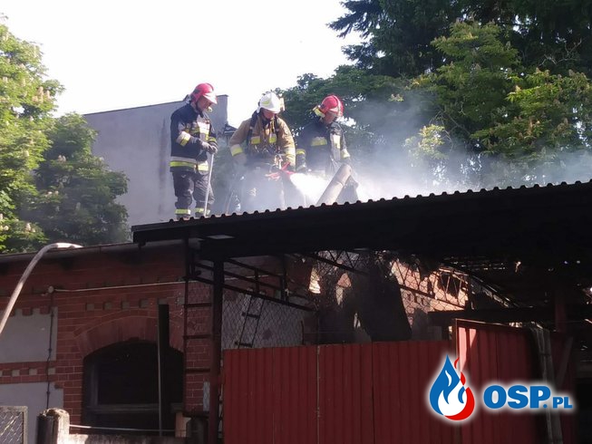 Pożar pomieszczeń magazynowych OSP Ochotnicza Straż Pożarna