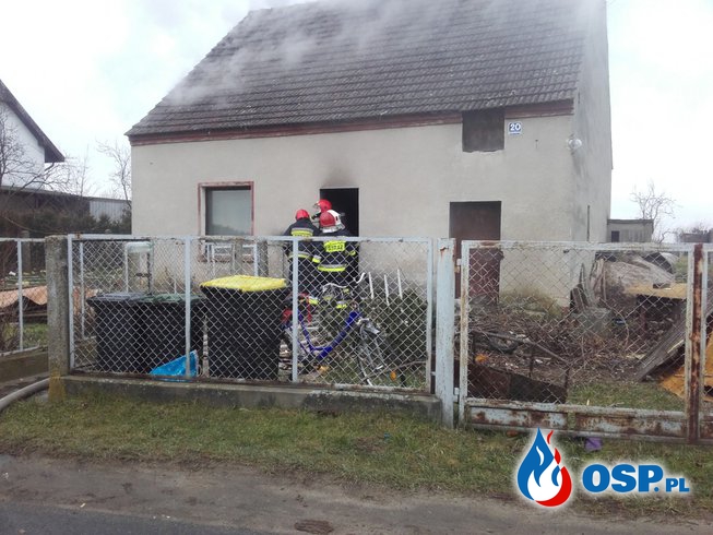 Pożar budynku mieszkalnego w Domecku OSP Ochotnicza Straż Pożarna