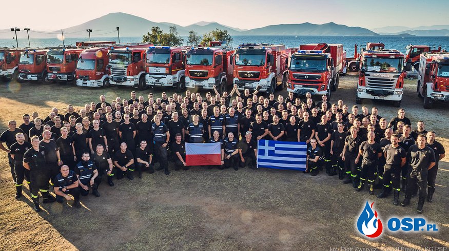 Polscy strażacy zakończyli misję w Grecji. Jutro wracają do kraju. OSP Ochotnicza Straż Pożarna