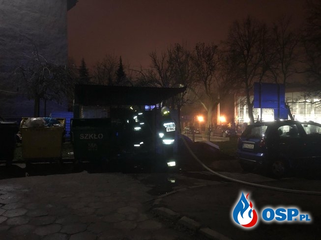 2 pożary śmietników OSP Ochotnicza Straż Pożarna