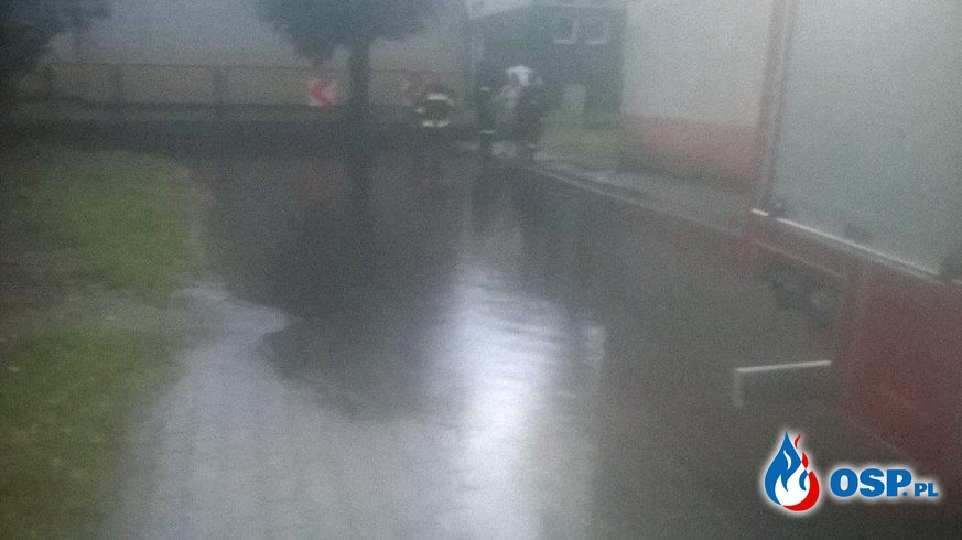 Gwałtowne opady deszczu. OSP Ochotnicza Straż Pożarna