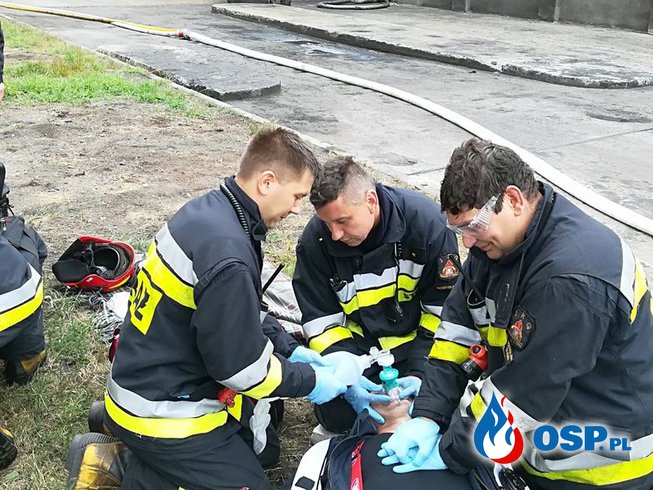 Ćwiczenia na terenie Koksowni "Radlin". OSP Ochotnicza Straż Pożarna
