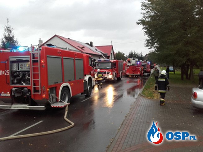 Pożar domu w Brojcach (powiat Gryfice) OSP Ochotnicza Straż Pożarna