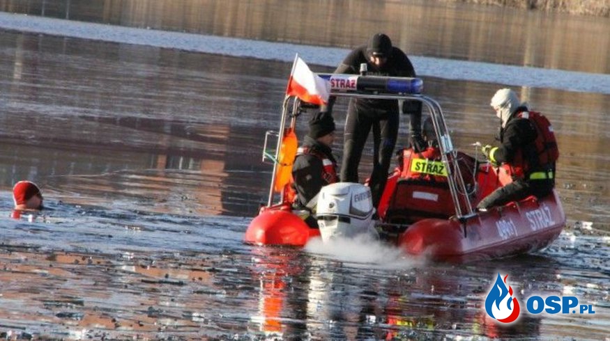 31.12.2016 Barlinek - Jezioro Barlineckie Zabezpieczenia Morsa OSP Ochotnicza Straż Pożarna