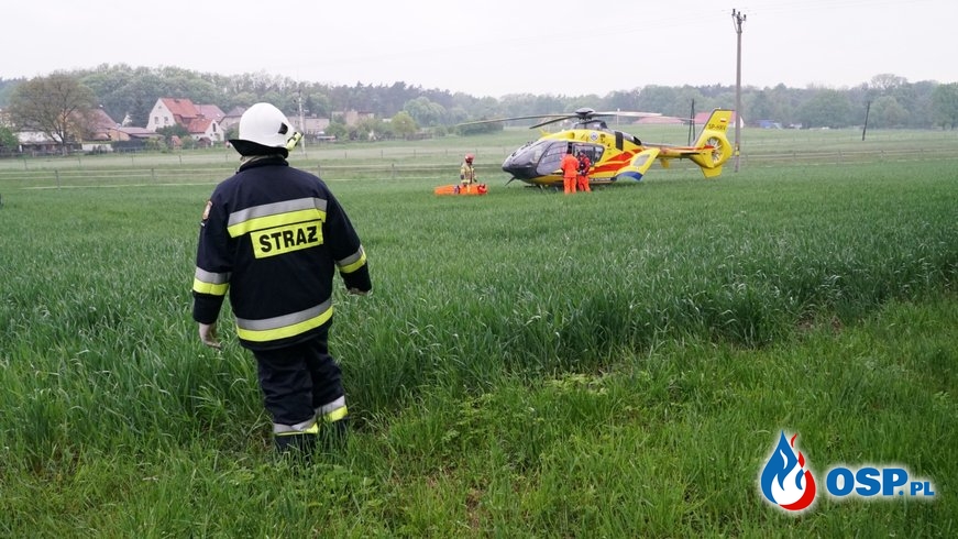 Nie żyje 19-latek, 6 osób jest rannych po wypadku w Rożniątowie. W akcji dwa śmigłowce LPR. OSP Ochotnicza Straż Pożarna
