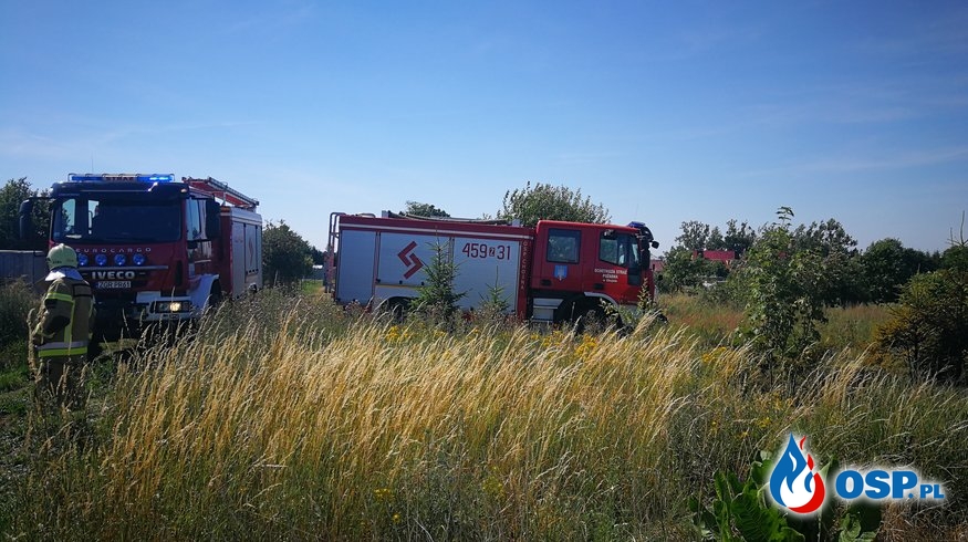 Pożar trawy w Łaziszczach OSP Ochotnicza Straż Pożarna