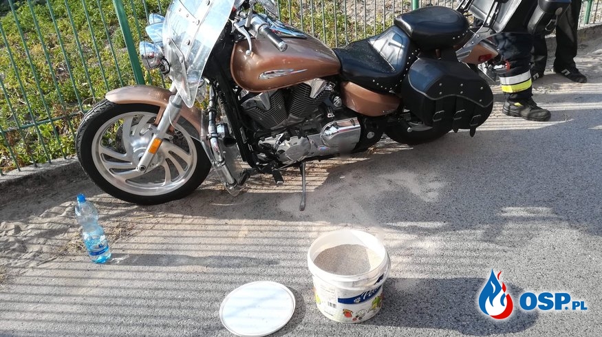 Wypadek z udziałem motocyklisty w Glinojecku OSP Ochotnicza Straż Pożarna