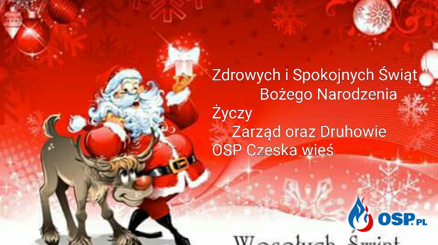 Wesołych Świąt Bożego Narodzenia OSP Ochotnicza Straż Pożarna
