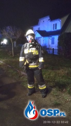 2018-12-22 godz. 3:00 pożar w Rewalu OSP Ochotnicza Straż Pożarna