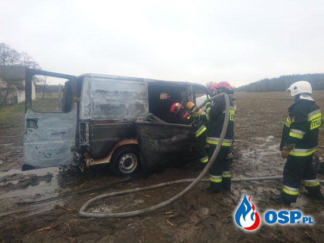 Pożar samochodu w Boryczy OSP Ochotnicza Straż Pożarna