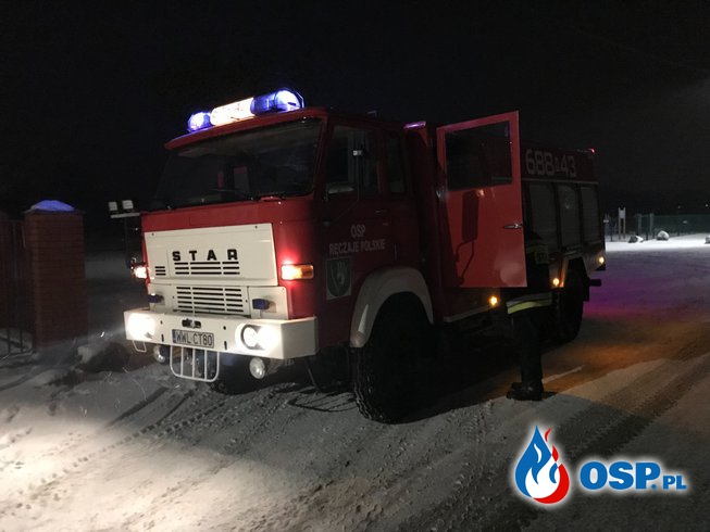 Groźne zdarzenie w gminie Poświętne OSP Ochotnicza Straż Pożarna