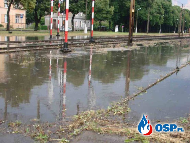 Gwałtowne opady deszczu w gminie Wronki. OSP Ochotnicza Straż Pożarna
