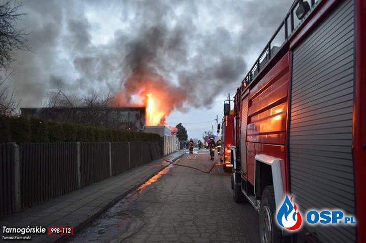 Piętnaście zastepów walczyło z pożarem w Kaletach OSP Ochotnicza Straż Pożarna