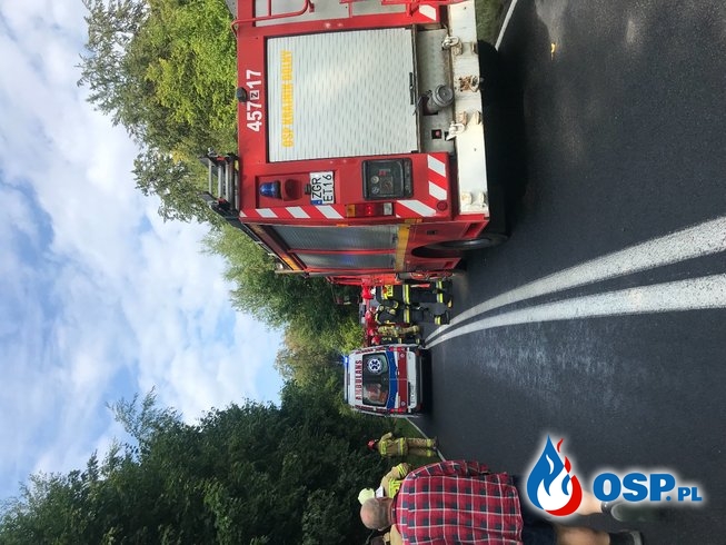 Wypadek na Drodze Wojewódzkiej nr.122 OSP Ochotnicza Straż Pożarna