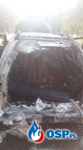 Pożar Samochodu Droga Grabowo-Koczała OSP Ochotnicza Straż Pożarna