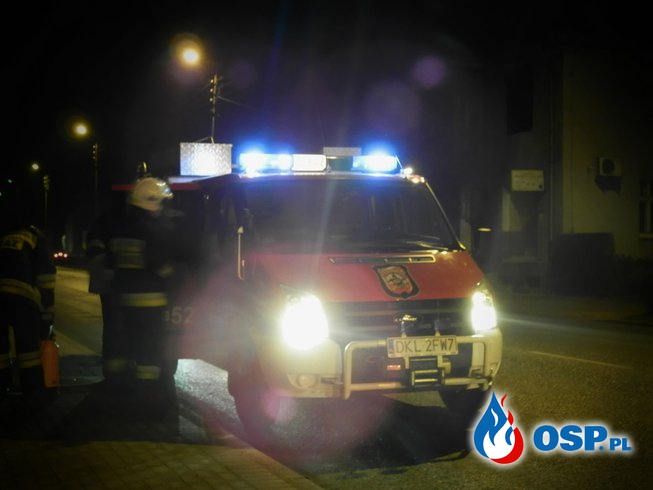 Plama oleju na "ósemce" OSP Ochotnicza Straż Pożarna
