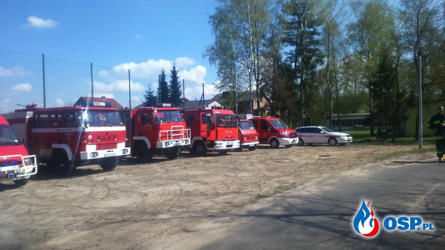 Ćwiczenia - transport wody na duże odległości w przypadku pożaru lasu OSP Ochotnicza Straż Pożarna