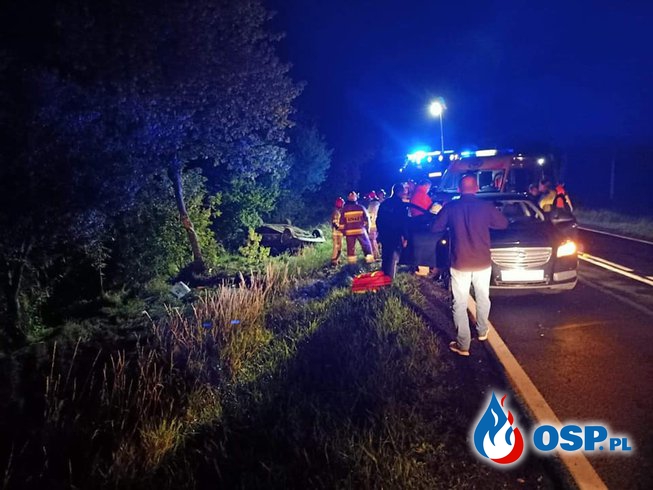 Wypadek komunikacyjny DK nr 15 Białe Piątkowo-Miłosław OSP Ochotnicza Straż Pożarna