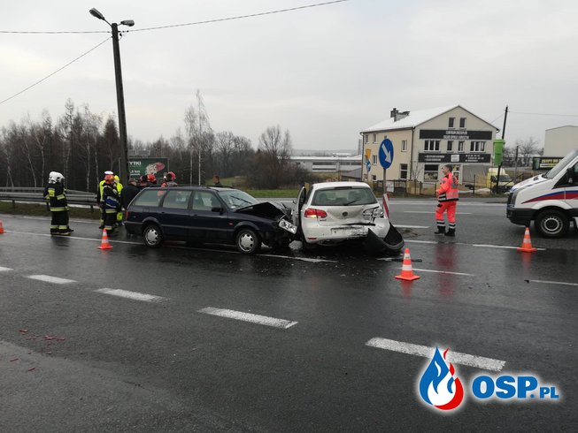 Kolizja dwóch samochodów osobowych - 25 marca 2019r. OSP Ochotnicza Straż Pożarna