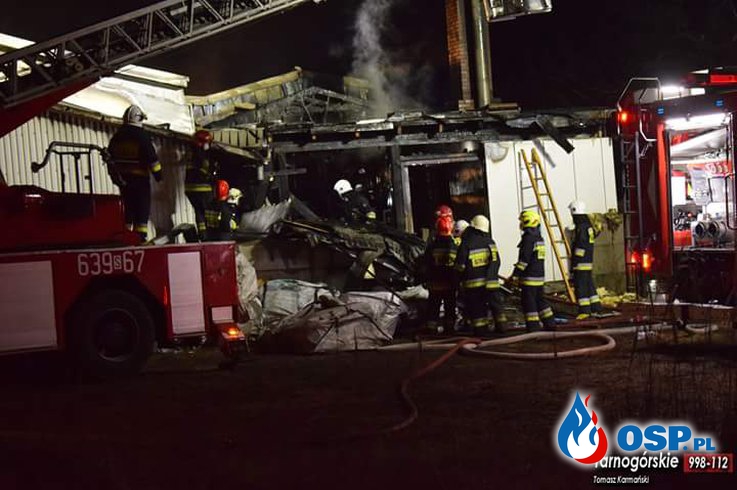 Piętnaście zastepów walczyło z pożarem w Kaletach OSP Ochotnicza Straż Pożarna