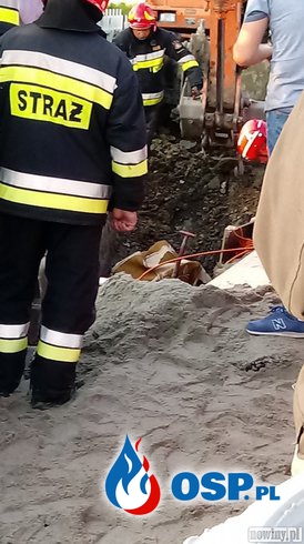 Tragiczny wypadek podczas prac kanalizacyjnych. OSP Ochotnicza Straż Pożarna