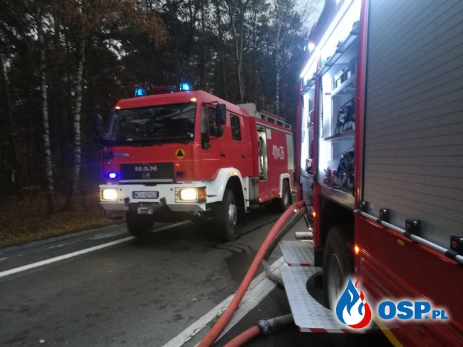 Pożar opony w ciągniku siodłowym na DK7 OSP Ochotnicza Straż Pożarna