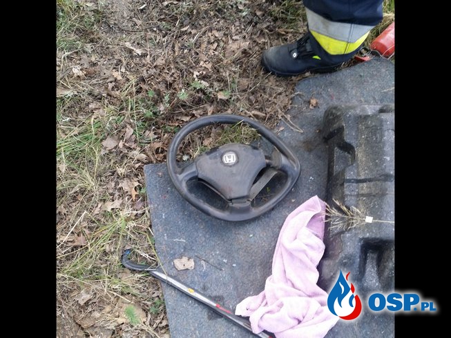 Wypadek na trasie Gostomia-Zabnik OSP Ochotnicza Straż Pożarna