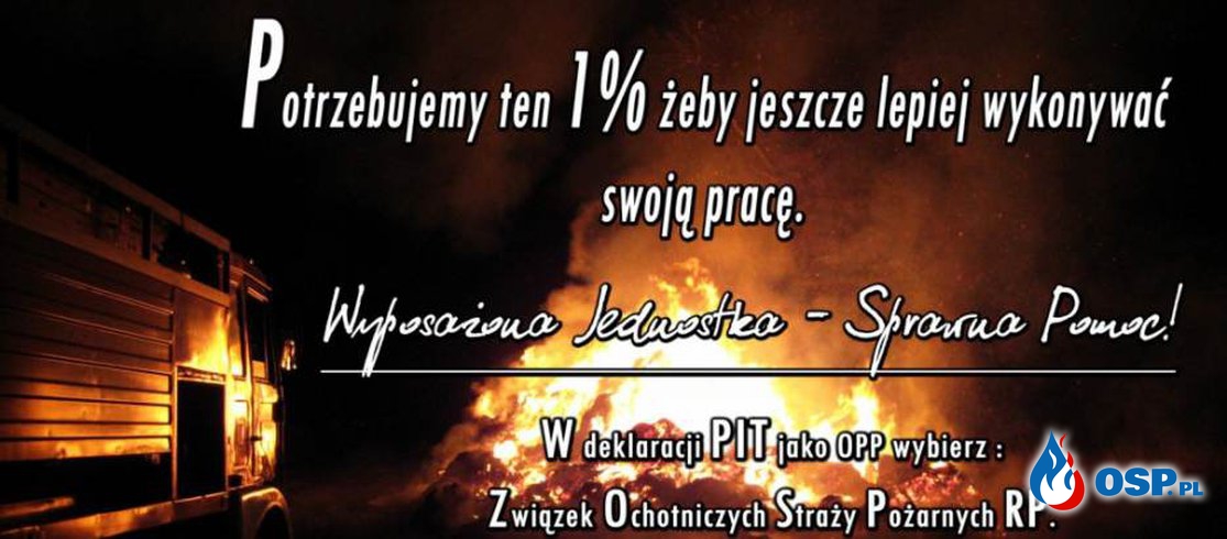 Wesprzyj swoją straż pożarną – przekaż 1% podatku dla Ochotniczej Straży Pożarnej w Jesionce. OSP Ochotnicza Straż Pożarna