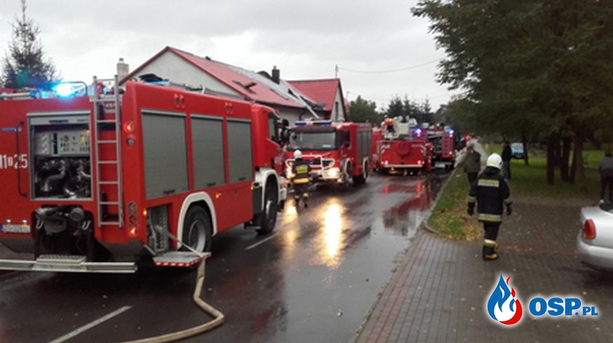 Pożar domu w Brojcach (powiat Gryfice) OSP Ochotnicza Straż Pożarna