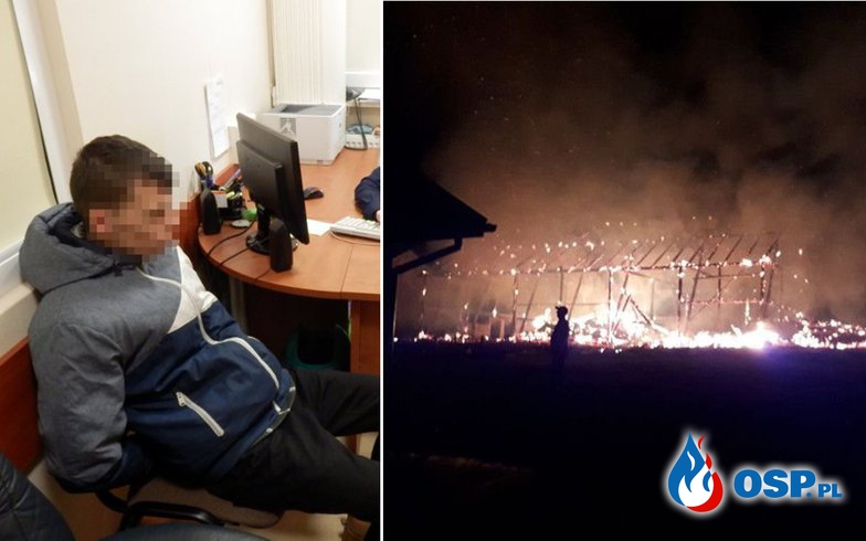 Grupa nastolatków zatrzymana za serię podpaleń! OSP Ochotnicza Straż Pożarna