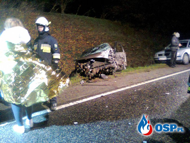 Wypadek drogowy DK 22 Uniechów-Cierznie OSP Ochotnicza Straż Pożarna