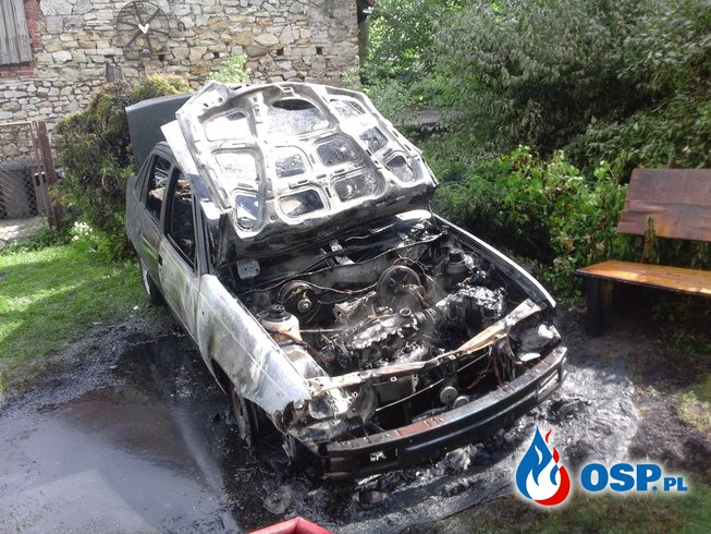 Pożar samochodu - Babice ul. Krakowska OSP Ochotnicza Straż Pożarna