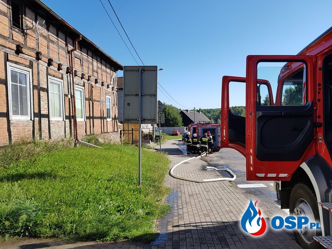 Pożar budynku Mieszkalnego 03-08-2018 r. Warcino OSP Ochotnicza Straż Pożarna