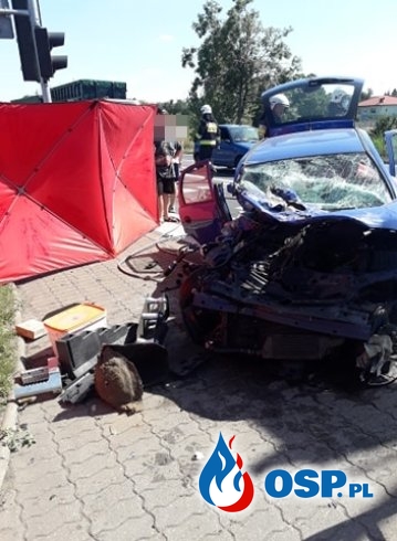 Wypadek wozu OSP Grzegorzew w drodze do akcji. Strażacki MAN służył druhom zaledwie kilka dni. OSP Ochotnicza Straż Pożarna