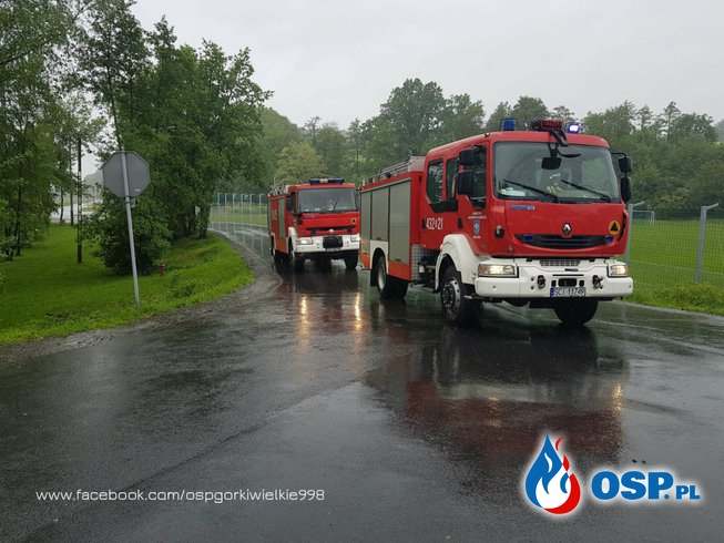 Zderzenie dwóch pojazdów OSP Ochotnicza Straż Pożarna