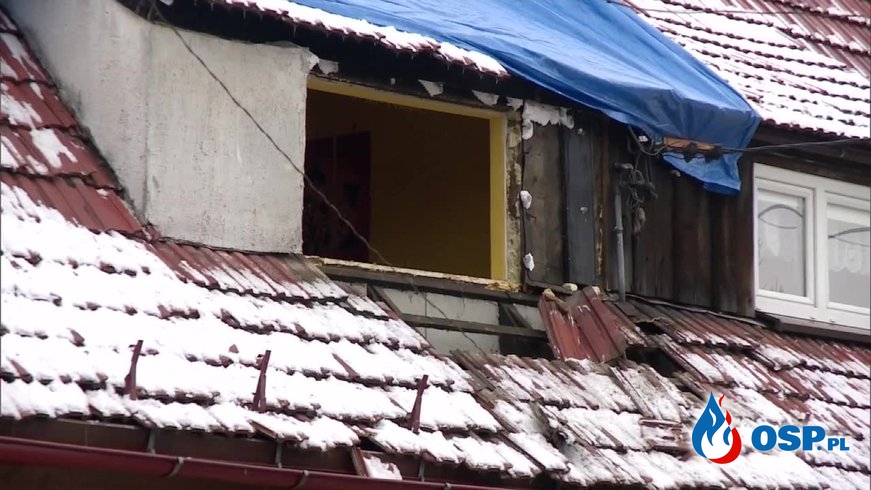 Wybuch gazu w Ziębicach na Dolnym Śląsku. Część domu została zniszczona. OSP Ochotnicza Straż Pożarna