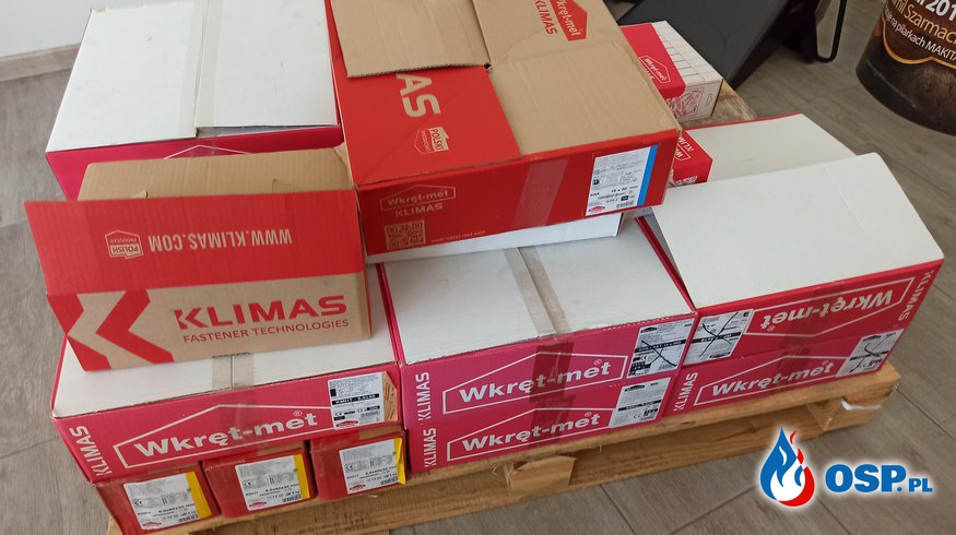Przesyłka od firmy KLIMAS WKRĘT-MET - niezwykły zestaw! OSP Ochotnicza Straż Pożarna