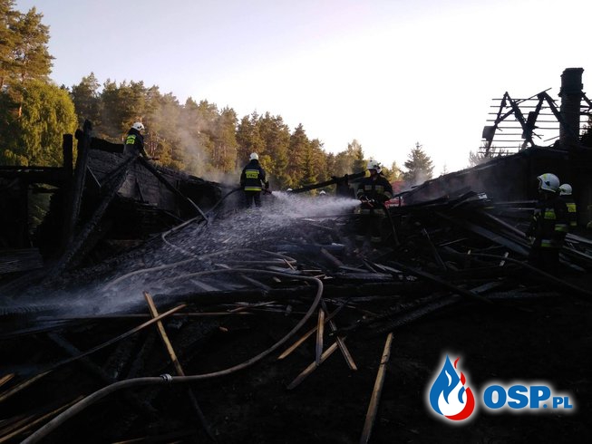 Pożar budynku gospodarczego i mieszkalnego w Podkantorówce OSP Ochotnicza Straż Pożarna
