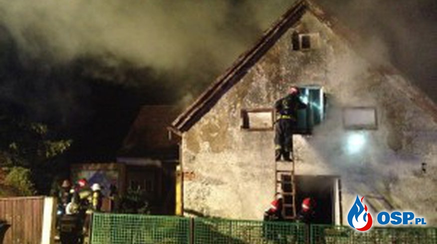 Pożar domu jednorodzinnego w Michałowie dnia 14.12.2015 OSP Ochotnicza Straż Pożarna