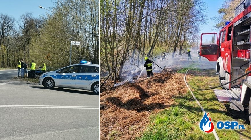 Wypadek druhny w drodze do alarmu. Strażacy OSP Wierzchowice byli wzywani do pożaru słomy. OSP Ochotnicza Straż Pożarna