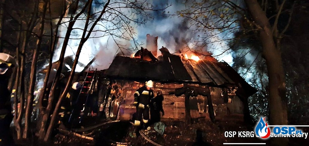 Mężczyzna zginął w płonącym domu. Tragiczny pożar w Białej Podlaskiej. OSP Ochotnicza Straż Pożarna